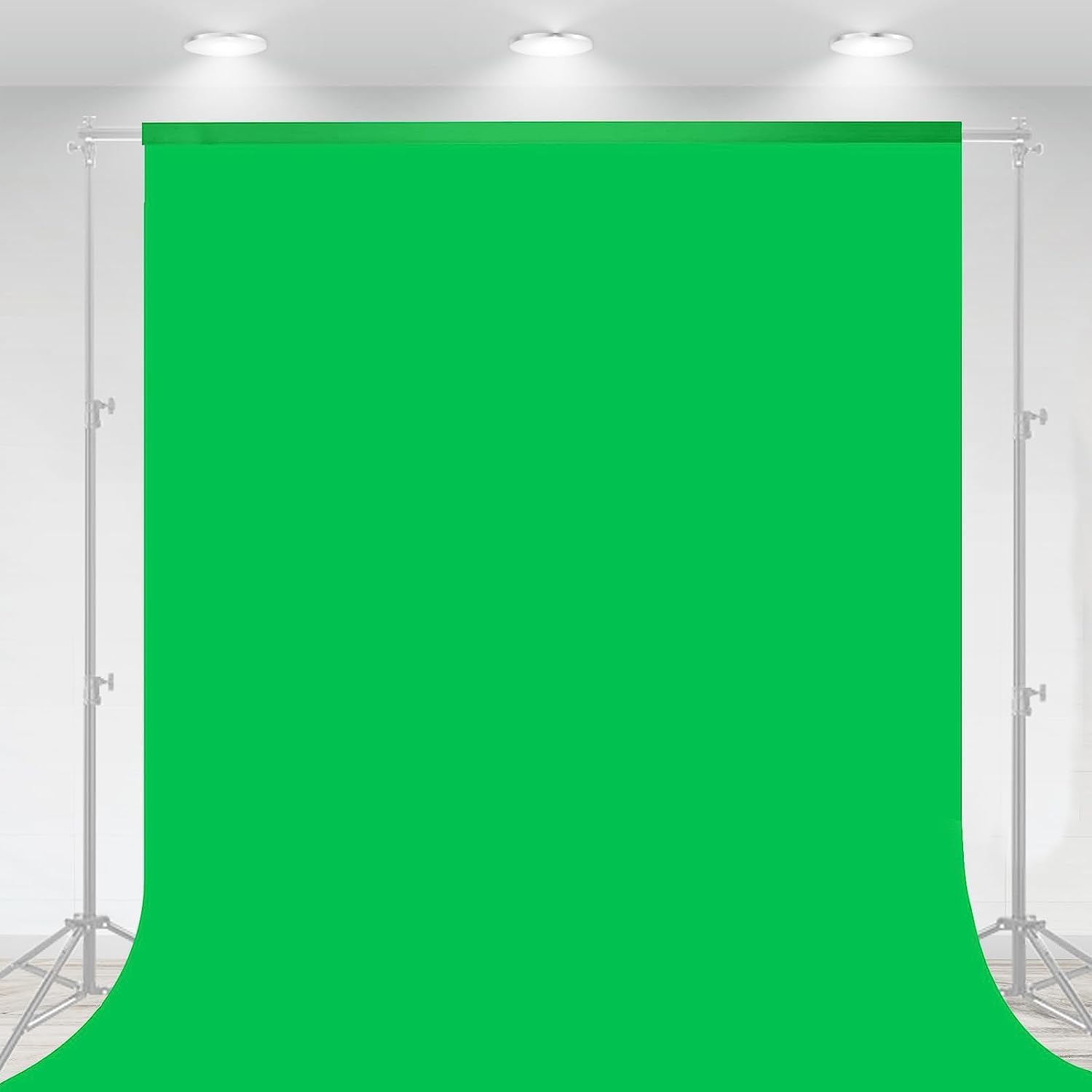 10 X 7 FT Green Screen Backdrop for Photography, Virtual GreenScreen | Chromakey Background Sheet for Zoom Meeting