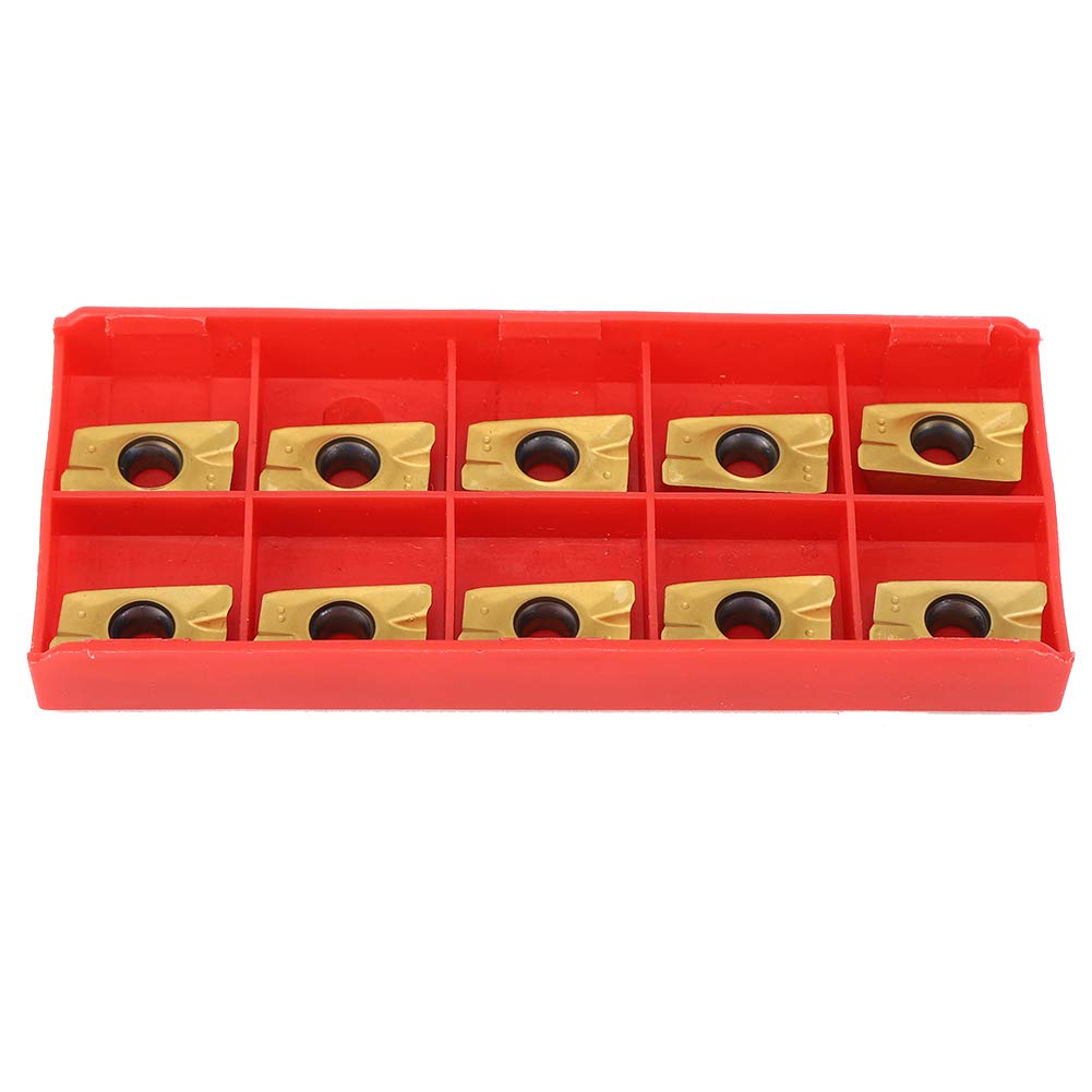 ViaGasaFamido Turning Inserts, 10PCS APMT1604 Carbide Indexable Milling Insert, 15-50HRC Hardness, Cemented Lathe Turning Inserts, Cutting Tools for Milling Inserts Tool Holders