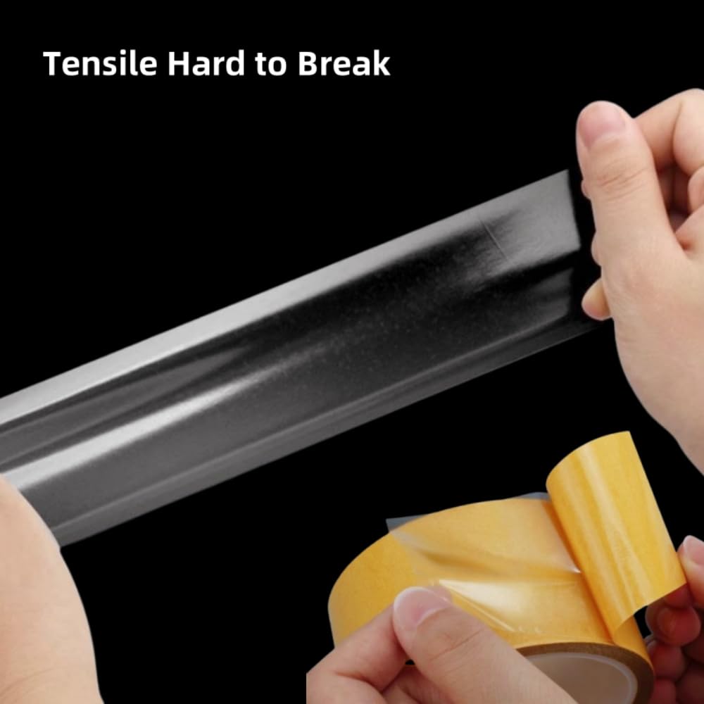 Ultra Thin Double Sided Tape Heavy Duty ,2" x 66FT(20m) - 0.125mm Thick Clear Strong Adhesive Two Sided Stick Tape