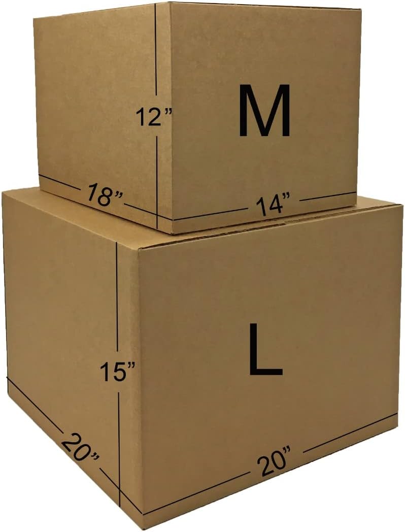 UBOXES Moving Boxes - 2 Room Bigger Smart Moving Kit - 28 Boxes,Tape, More