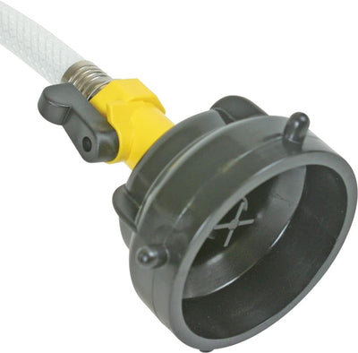 RV Sewer Hose Rinse Cap | Features a Convenient Shut-Off Valve for Water Flow Control, Firmly Locks onto the RV Sewer