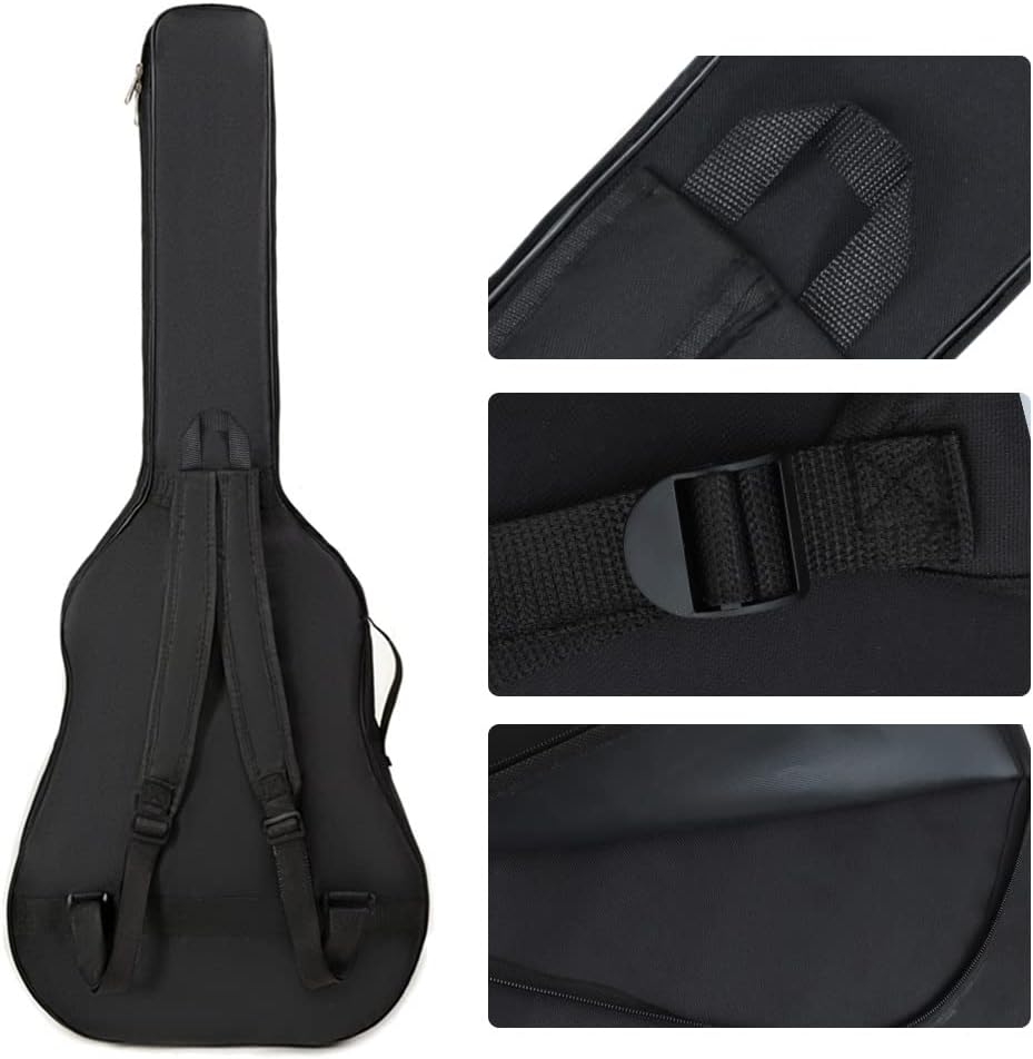 36 Inch Acoustic Guitar Gig Bag Waterproof Dual Adjustable Shoulder Strap 5mm Padding Backpack with Accessories -For
