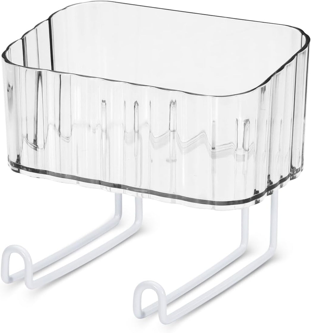 Wall Mount Headband Holder Hair Accessories Organizer, Self Adhesive Scrunchie Holder with Clear Acrylic Caddy for