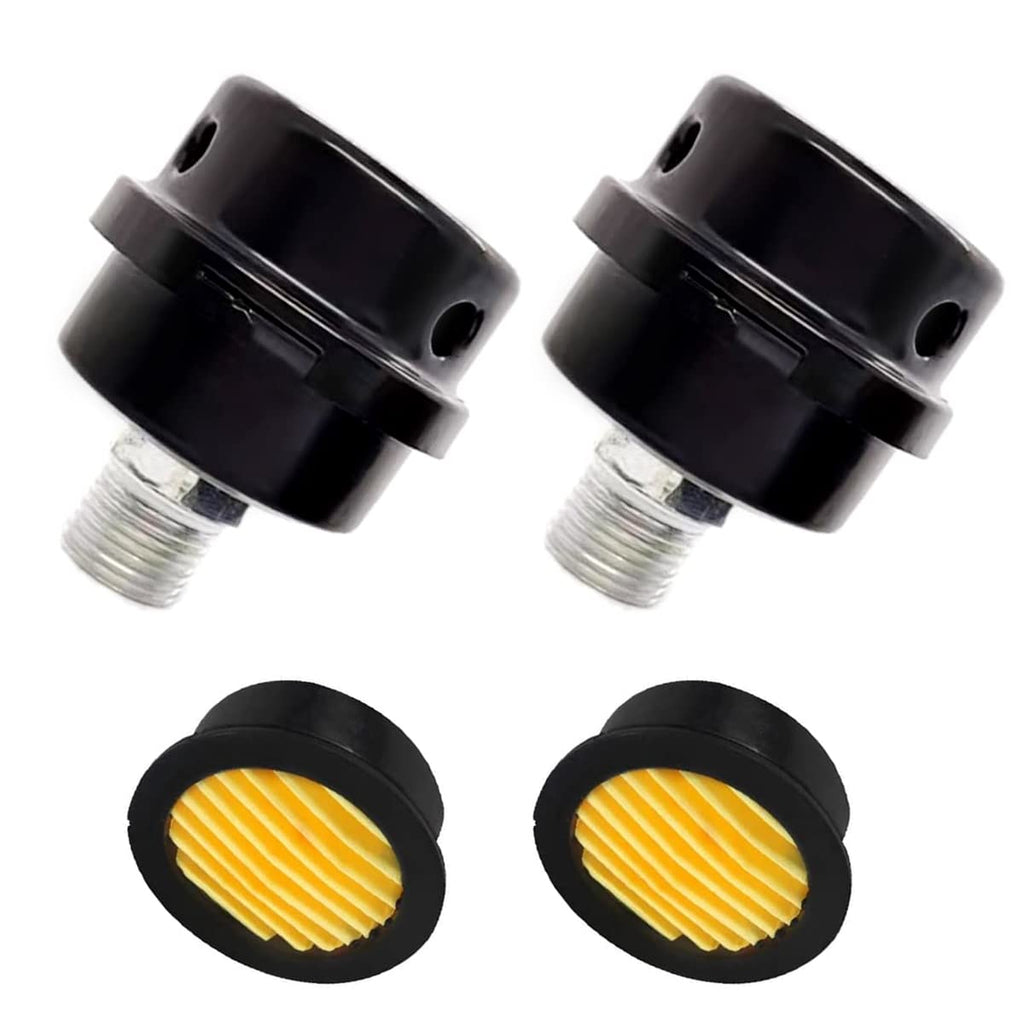 2 Pcs 20mm Air Compressor Silencer Filter, 1/2"Thread Intake Filter Noise Muffler