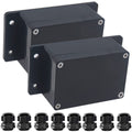 2Packs Junction Box IP65 Waterproof ABS Plastic Electrical Project Case Power Junction Boxes, Project Box with Fixed