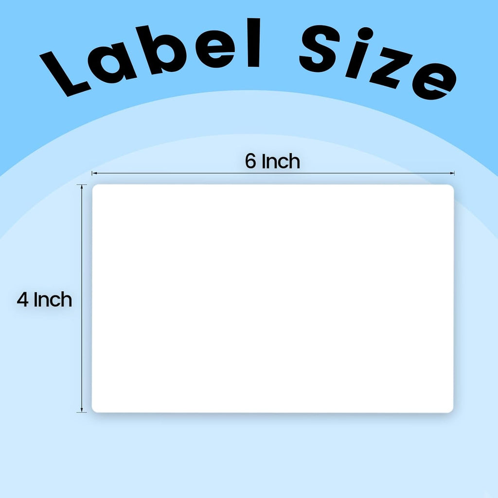 200 Pcs 4"x6" Blank Removable Labels for Storage Bins No Residue