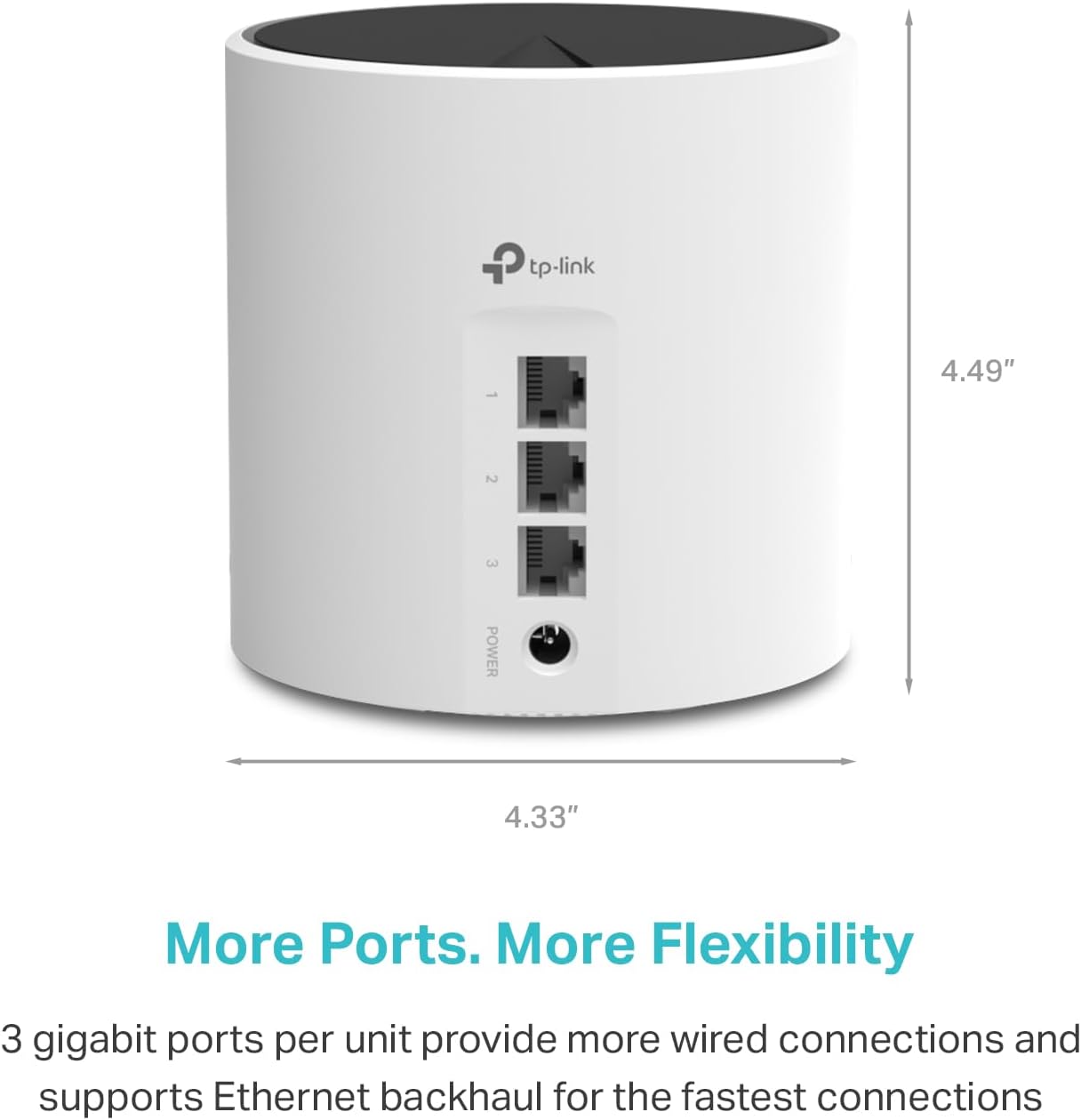 Deco X55 AX3000 WiFi 6 Mesh System - Covers up to 4500 Sq.Ft, Replaces Wireless Router and Extender, 3 Gigabit Ports