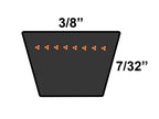 Replacement for D&D PowerDrive 3L260 V Belt