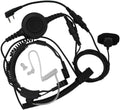 Tactical Throat Mic with Finger PTT Compatible for Baofeng Kenwood Earpiece | Compatible with BaoFeng UV-5RMini