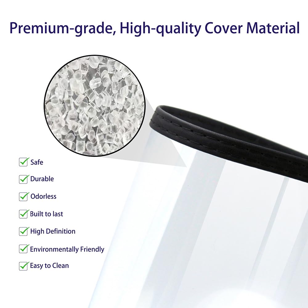 Cafe-Style Menu Covers, 3Pages/6Views Standard 8.5''x 11” Menu Holders, Durable Double-Stitched Edge, Crystal Clear
