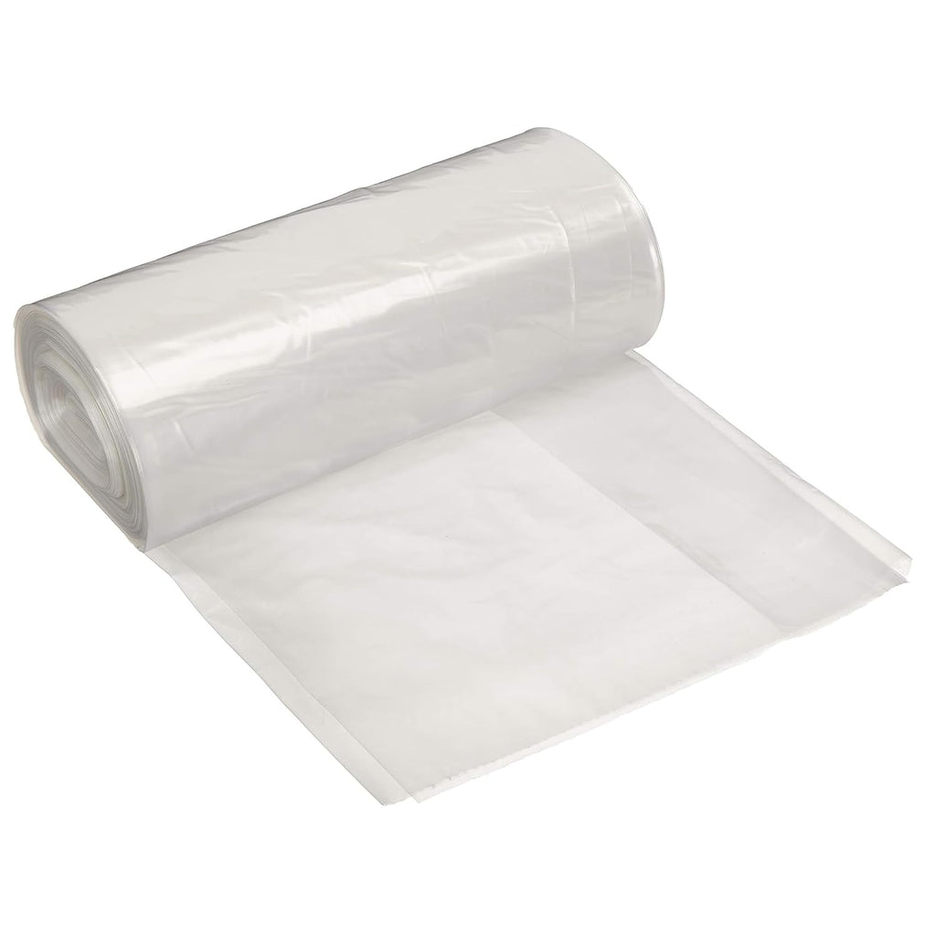 55 Gallon Trash Bags, Heavy-Duty Construction, Leak Resistant, Unscented, Clear, 50 Count (Previously