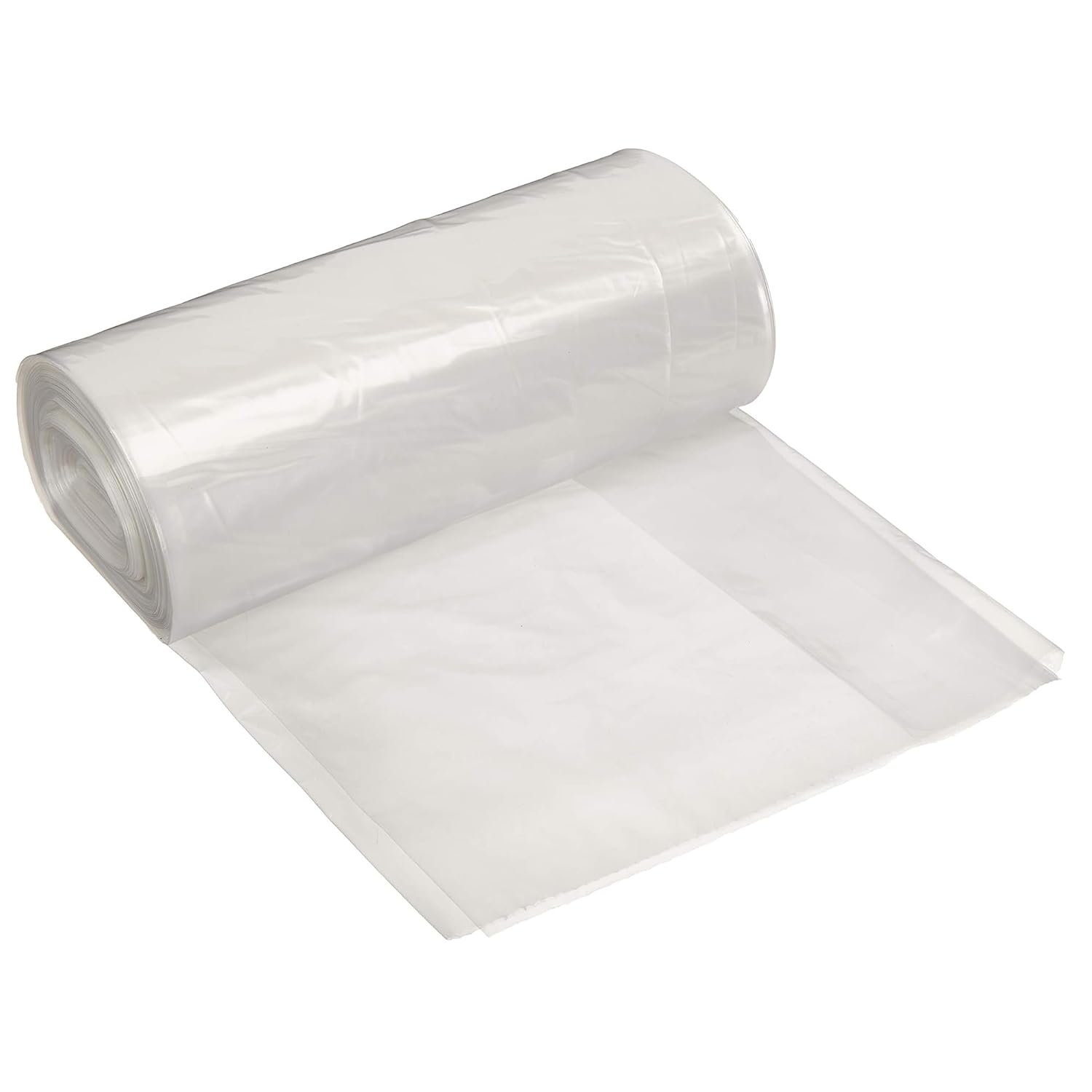 55 Gallon Trash Bags, Heavy-Duty Construction, Leak Resistant, Unscented, Clear, 50 Count (Previously