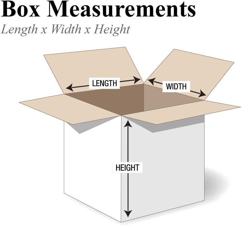 P141414W Corrugated Boxes, 14"L x 14"W x 14"H, White (Pack of 25)