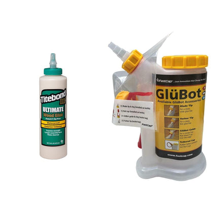 III Ultimate Wood Glue, 16-Ounces #1414 & FastCap Glu-Bot Woodworkers Glue Bottle (16 Ounces)