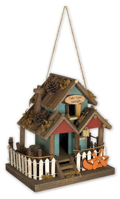 Welcome to The Woods Decorative Birdhouse, Lake Front Cottage