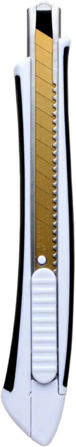 Titanium Snap-Off Utility Knife – Small 9mm Precision Cutter with Click & Lock Blade, Comfort Grip Handle (Titanium