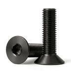 M4 x 16mm (50 Pack) Flat Head Socket Cap Screws Countersunk Allen Bolts, Black Oxide 304 Stainless Steel 18-8, Fully Machine Thread