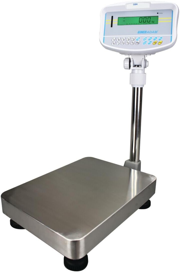 Durable Bench & Floor Scale 300lb Capacity with Backlit LCD & RS-232 Interface for Use