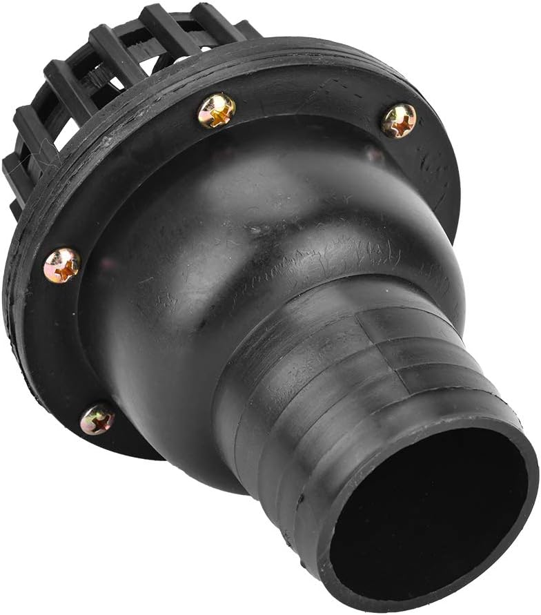 Foot Valve, 2 Inch Foot Valve For Irrigation Pump Foot Check Pvc Foot Valve Foot Valve 2 Inch, Foot Valve Black PVC Low Pressure Flat Check Valve for Fluid Machine (150)