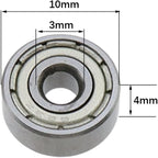623ZZ Ball Bearing 3mm x 10mm x 4mm Double Shielded Deep Groove Bearing, High-Speed Smooth & Quiet, Carbon Steel (Pack of 30)
