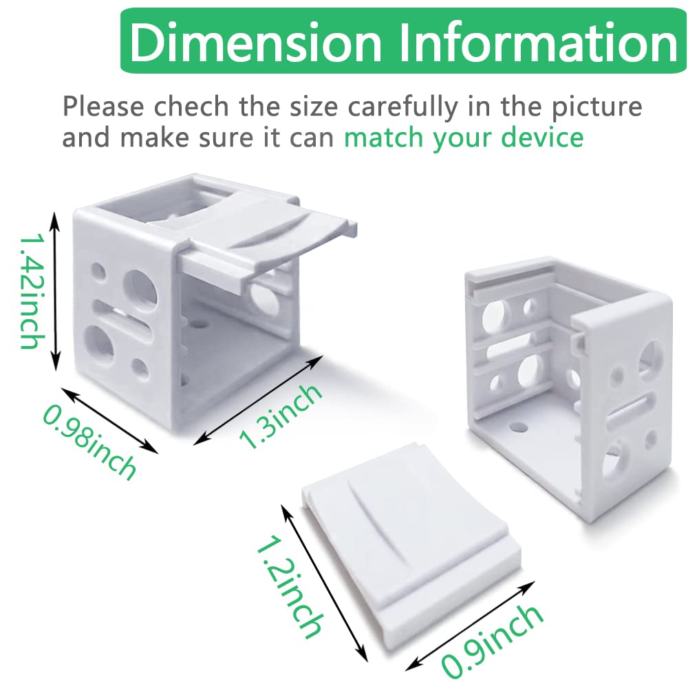 Mini Blind Brackets - 1 Inch, White, Box Mounting (6 pcs)