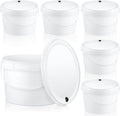 6 Pcs 1 Gallon Round Fermentation Bucket Fermenting Bucket with Lid Fermenting Food Grade Home Brewing Wine Fermenter