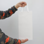 6Pcs White Wine Gift Bags for Single and Double Bottles Paper Bottle Bags with Handles for Champagne, Whiskey