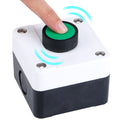 Watris Veiyi Push Button Switch Station Box, ABS Weatherproof Momentary Switch, One Push Button Control Switch, Push Button Starter Switch for Gate Opener