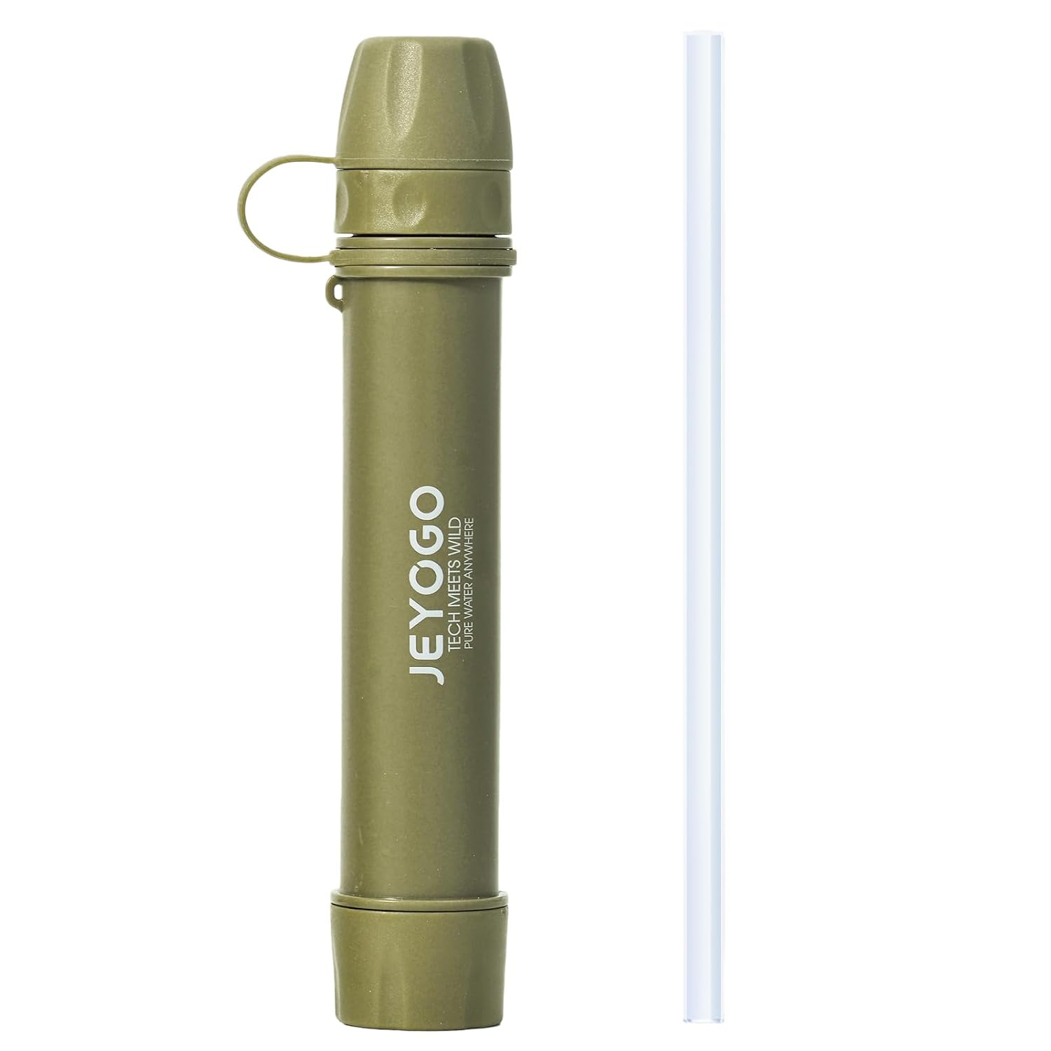 Survival Water Filter Straw - Portable Personal Water Purifier for Hiking, Camping & Bug Out Bag | Tactical Emergency