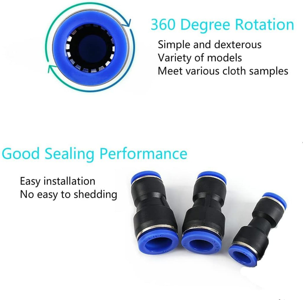Reducer Push to Connect Fitting, 1/4" to 5/32" Tube OD, Reducing Pneumatic Quick Connector Coupler (Pack of 10)