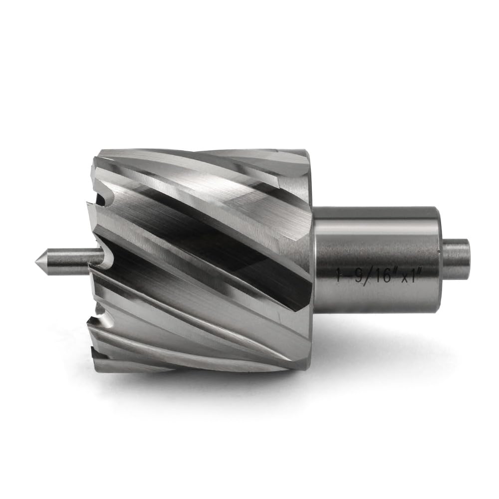 Annular Cutter JESTUOUS 1-9/16 Inch Cut Dia 3/4 Weldon Shank 1 Cut Depth