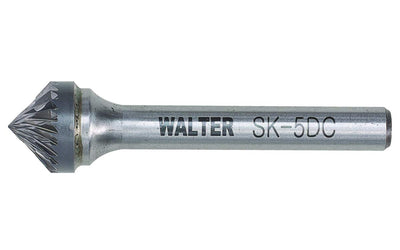 Walter Surface Technologies - DEBURRING 1/4" Shank Double Cut Carbide Burr SK-5DC 1/2 x 1/4