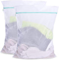 Mesh Laundry Bag for Delicates 2 Pack Garment Wash Bag 24 x 32 inch Zippered Large Washing Machine Bags for Sweater