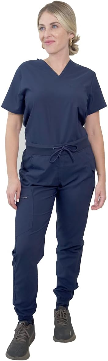 Women's Scrub Joggers Pants with Pocket Elastic Waist for Medical, Nurse, Doctor