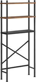Over the Toilet Storage, 3-Tier Over Toilet Bathroom Organizer, Freestanding Above Toilet Shelf with Adjustable Feet