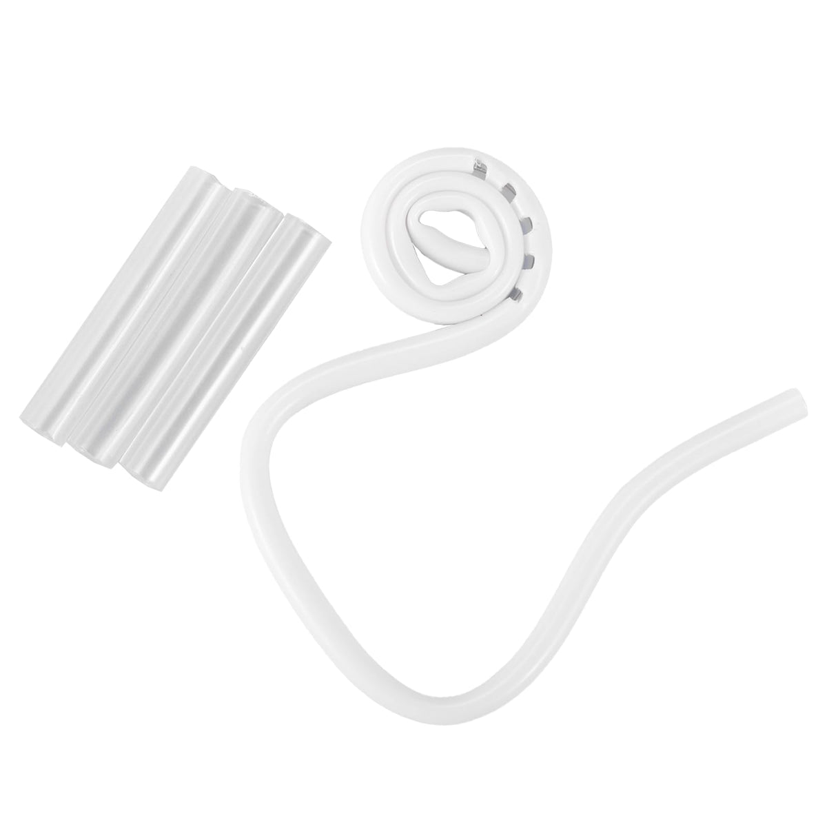 Dental Coiled Saliva Ejectors, Curled Saliva Ejector Tip White, 100pcs/bag, Each Bag with 3 adaptors