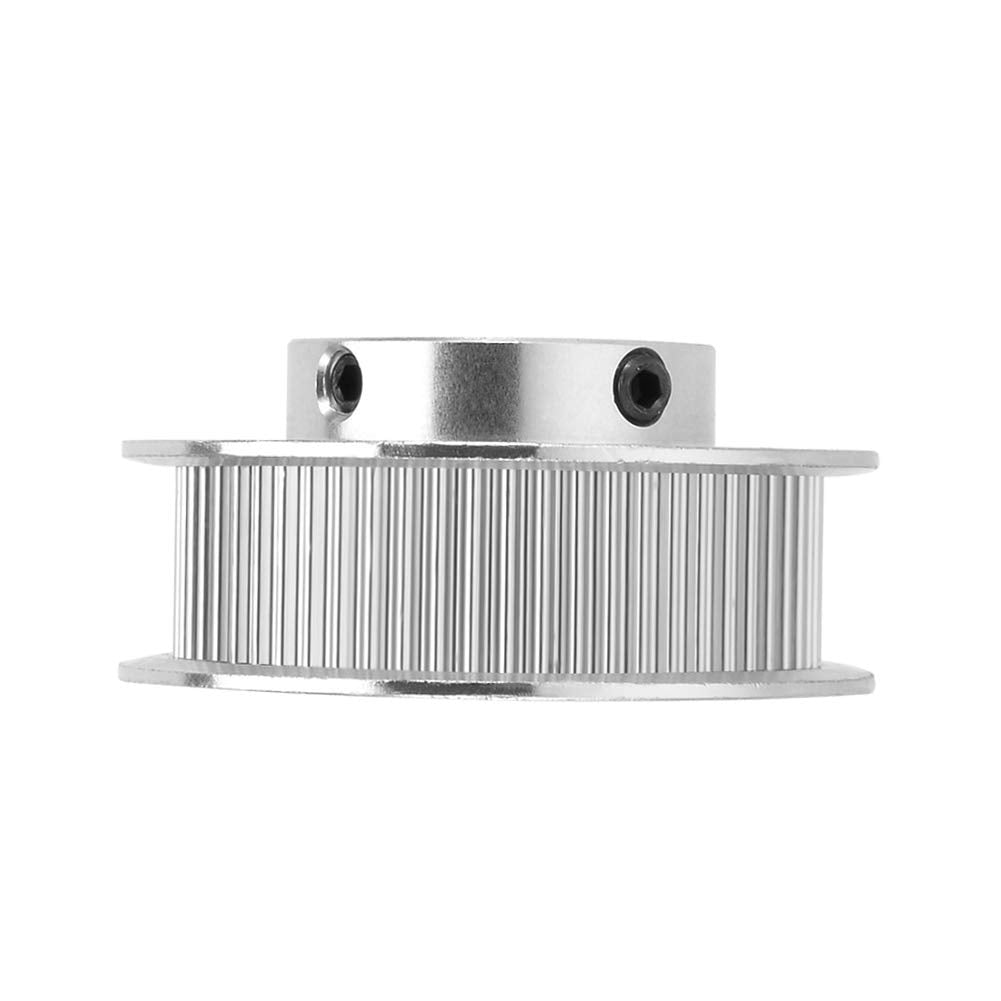2PCS GT2 Timing Pulley Aluminum Alloy Timing Belt Pulley Synchronous Wheel 3D Printer Accessories for 6mm Width Timing Belt (60 Teeth Bore 8mm)