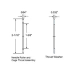 uxcell NTA2233 Thrust Needle Roller Bearings with Washers 1-3/8" Bore 2-1/16" OD 5/64" Width