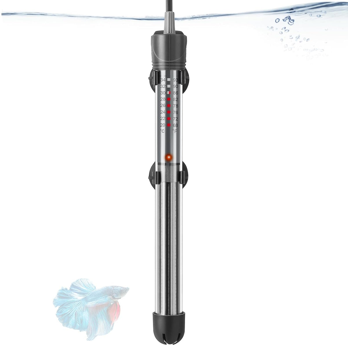300W Adjustable Aquarium Heater, Submersible Fish Tank Heater Thermostat with Suction Cups for 45-65Gal