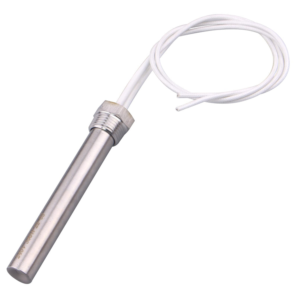 DERNORD Immersion Cartridge Heater 240V 300W Hot Rod Heating Element Replacement 1/2 Inch Thread