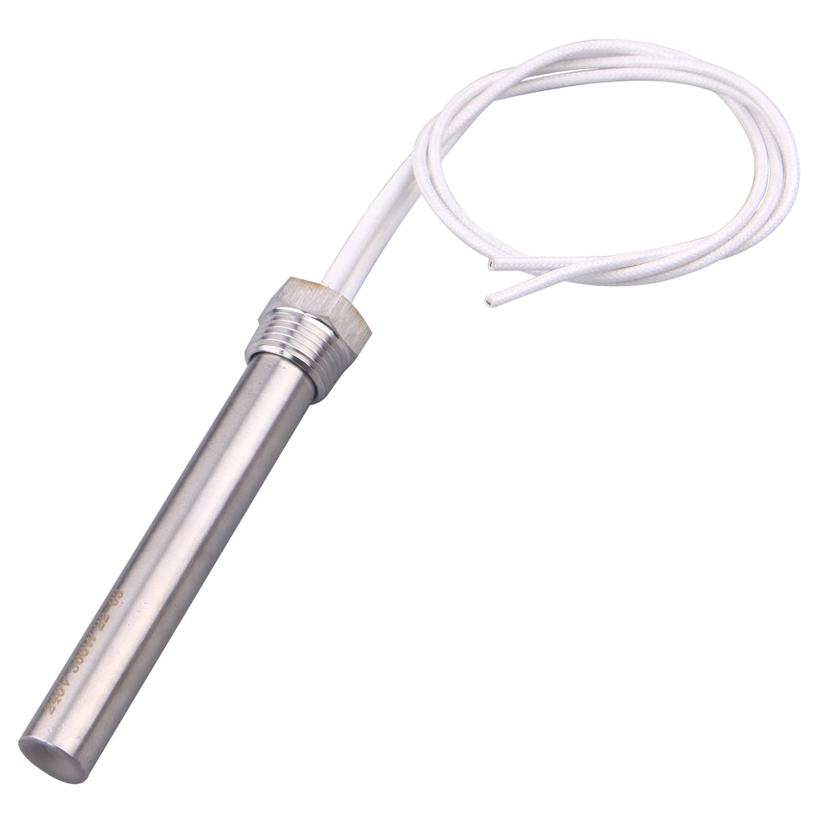 DERNORD Immersion Cartridge Heater 240V 300W Hot Rod Heating Element Replacement 1/2 Inch Thread