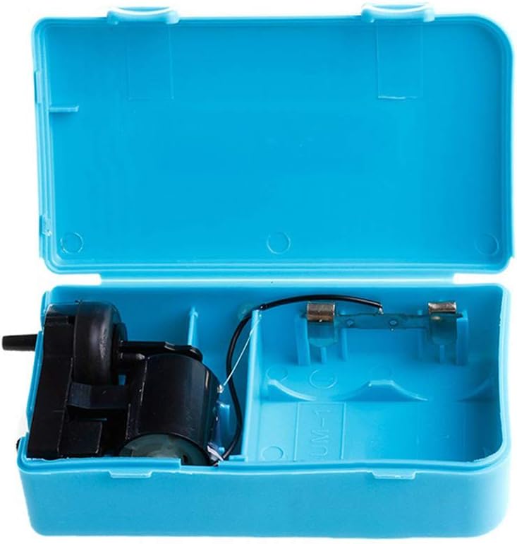 Portable Aquarium Air Pump 2 D Batteries Operated Backup Fish Tank Air Bubbler Power Outage Aerator Emergency Oxygen