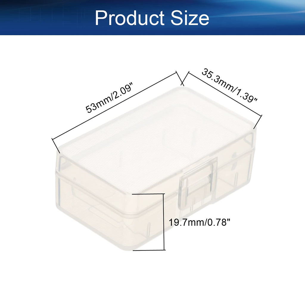 5Pcs 9V Battery Storage Case Organizer Box Holder, Transparent
