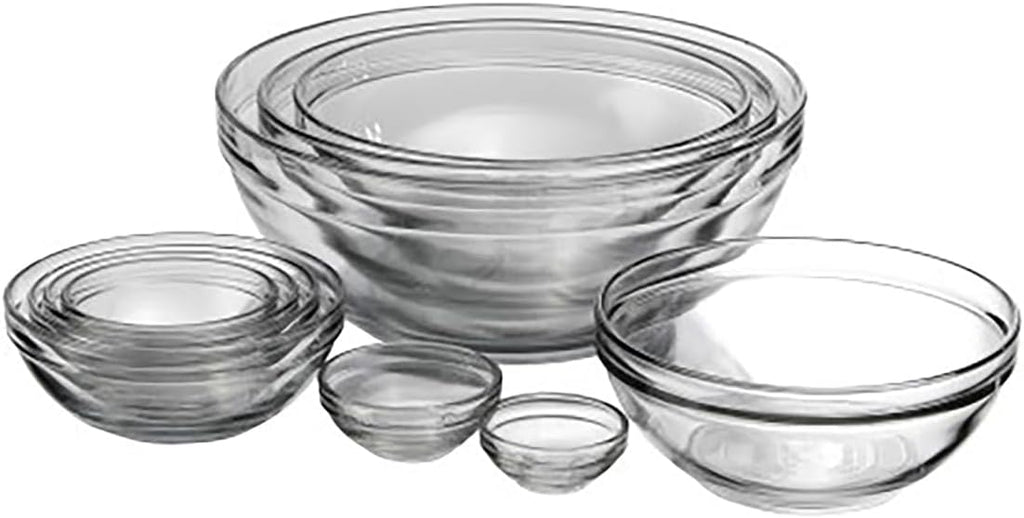 10 Piece Mixing Bowl Set, Nesting Serving Bowls & Mixing Bowls (1 oz, 2 oz, 4 oz, 6 oz, 10 oz, 16 oz, 1 Qt, 1.5 Qt