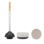 Quick Drying Toilet Plunger, White