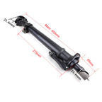 Left Folding Bike Stem 25.4mm with Teeth Adjustable Height Black