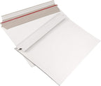 100 Pack 9x 12 Inch Stay Flat Mailers, 250 gsm Self Seal White Cardboard Envelopes, Stay Flat Envelopes for Files