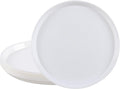 6 Packs Plastic Round Platter, 13.5-Inch Non-Slip Serving Tray Set