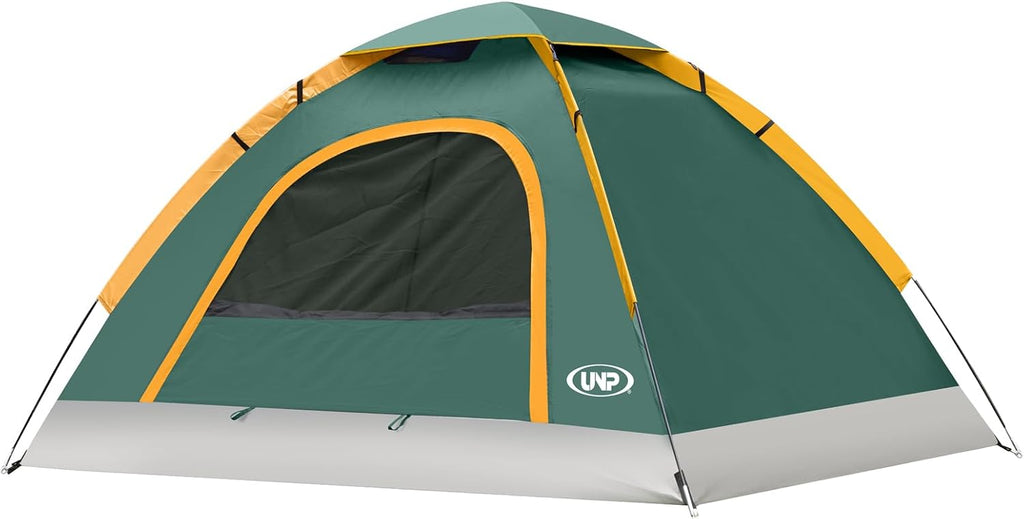 6 Person 4 Season Dome Tent, Easy to Set Up for Camping & Hiking, Lightweight & Portable, Green