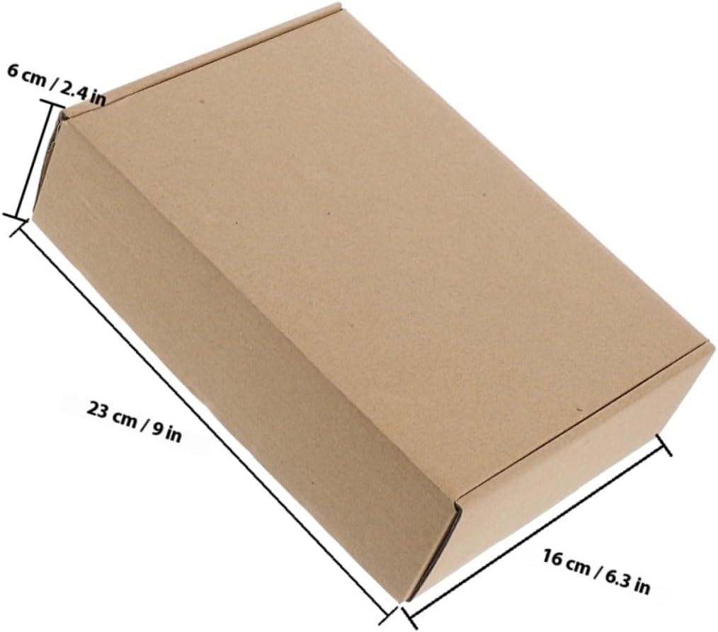 Cardboard Brown 10pcs Tab Lock Closure Mailer Boxes Kraft